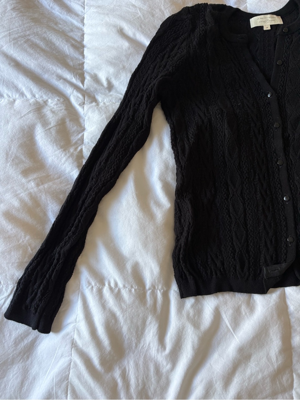 Sezane Ruben cardigan sweater black M - Picture 8 of 14